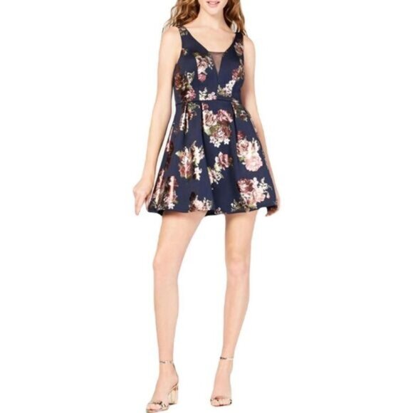 CRYSTAL‎ DOLLS Womens Black Floral Sleeveless 13 Juniors - Picture 1 of 10